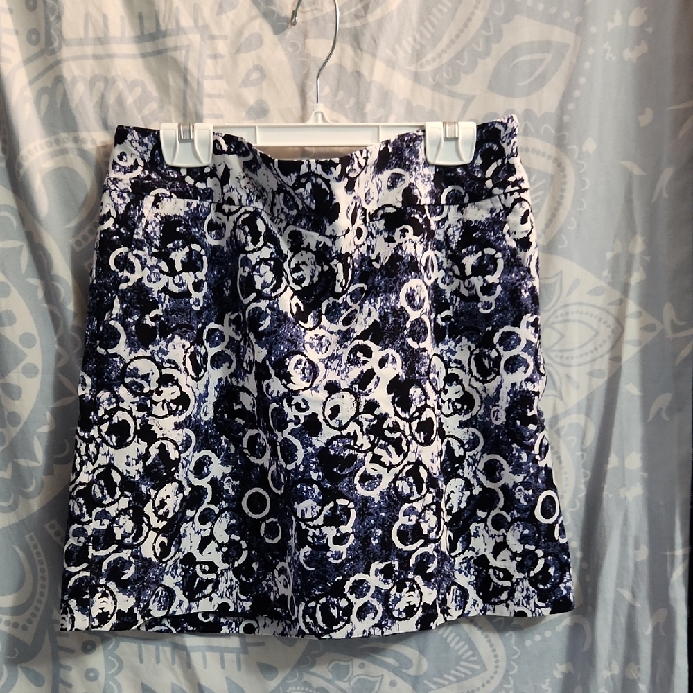 Stylish Blue and White Women's Skort
